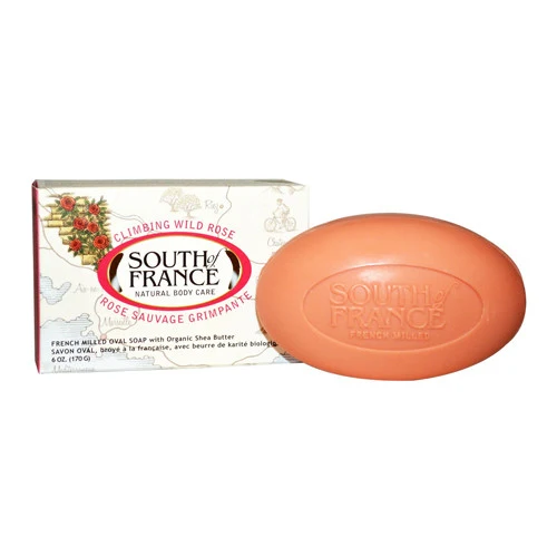 Casual South of France Climbing Wild Rose French Milled Oval Bar Soap With Organic Shea Butter 6 Oz Eco-Friendly