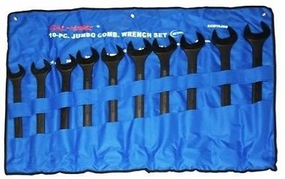 Functional 10 Piece Jumbo Big Size Standard SAE Wrench Set Flexible