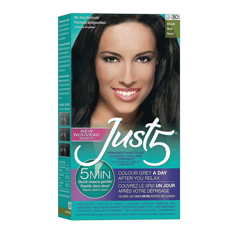 User-Friendly Just 5 Womens 5 Minute Permanent Hair Color Black Noir J-30 1 Ea Fine