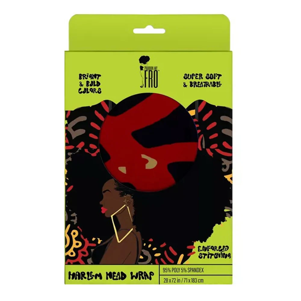 High-End Pardon My Fro Harlem Head Wrap for Hair Protection and Fashion Styling 1Ea Traditional