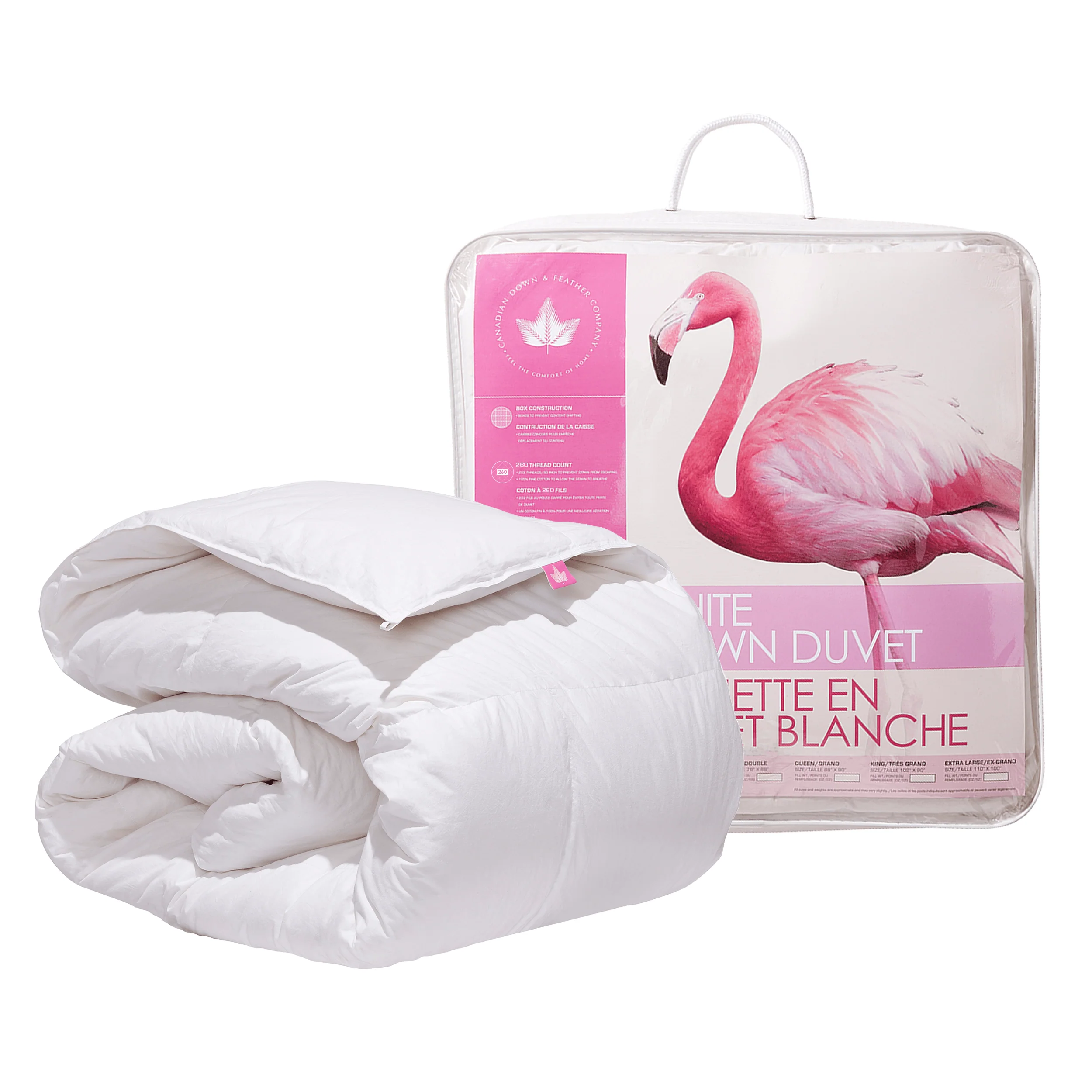Modern Canadian Down Feather Company White Down Comforter Summer Weight Exceptional