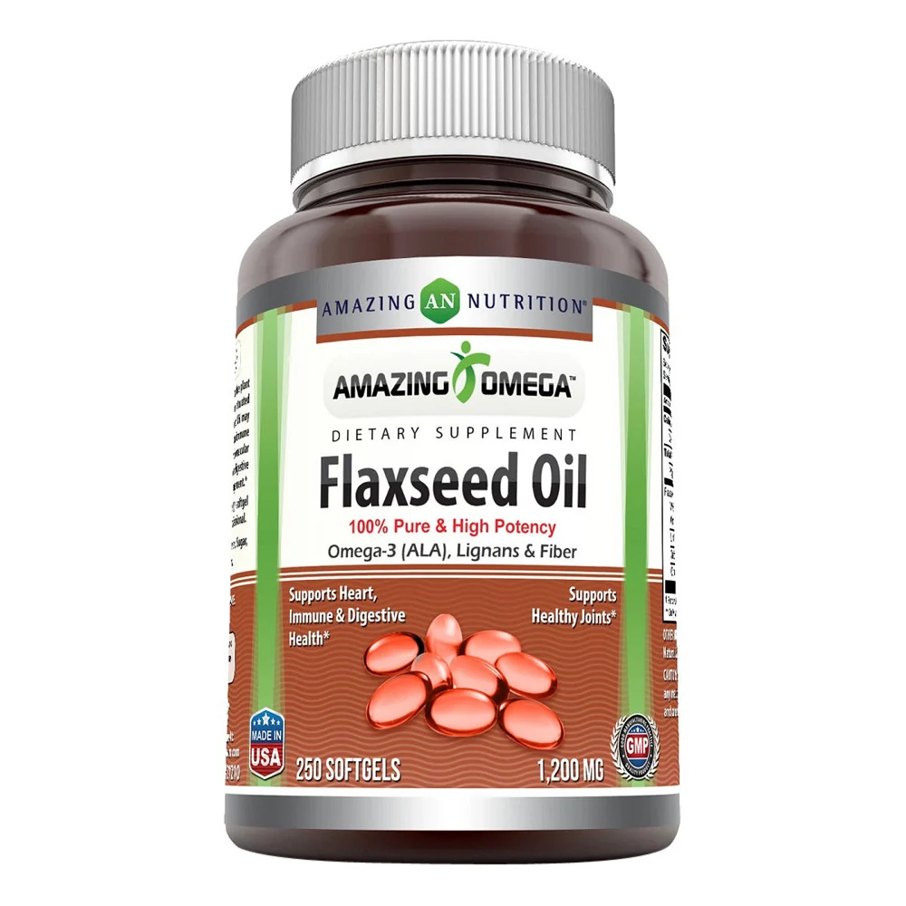 Durable Nutrition Omega Flaxseed oil Dietary supplement 1200 Mg Softgels 250 Ea Quality