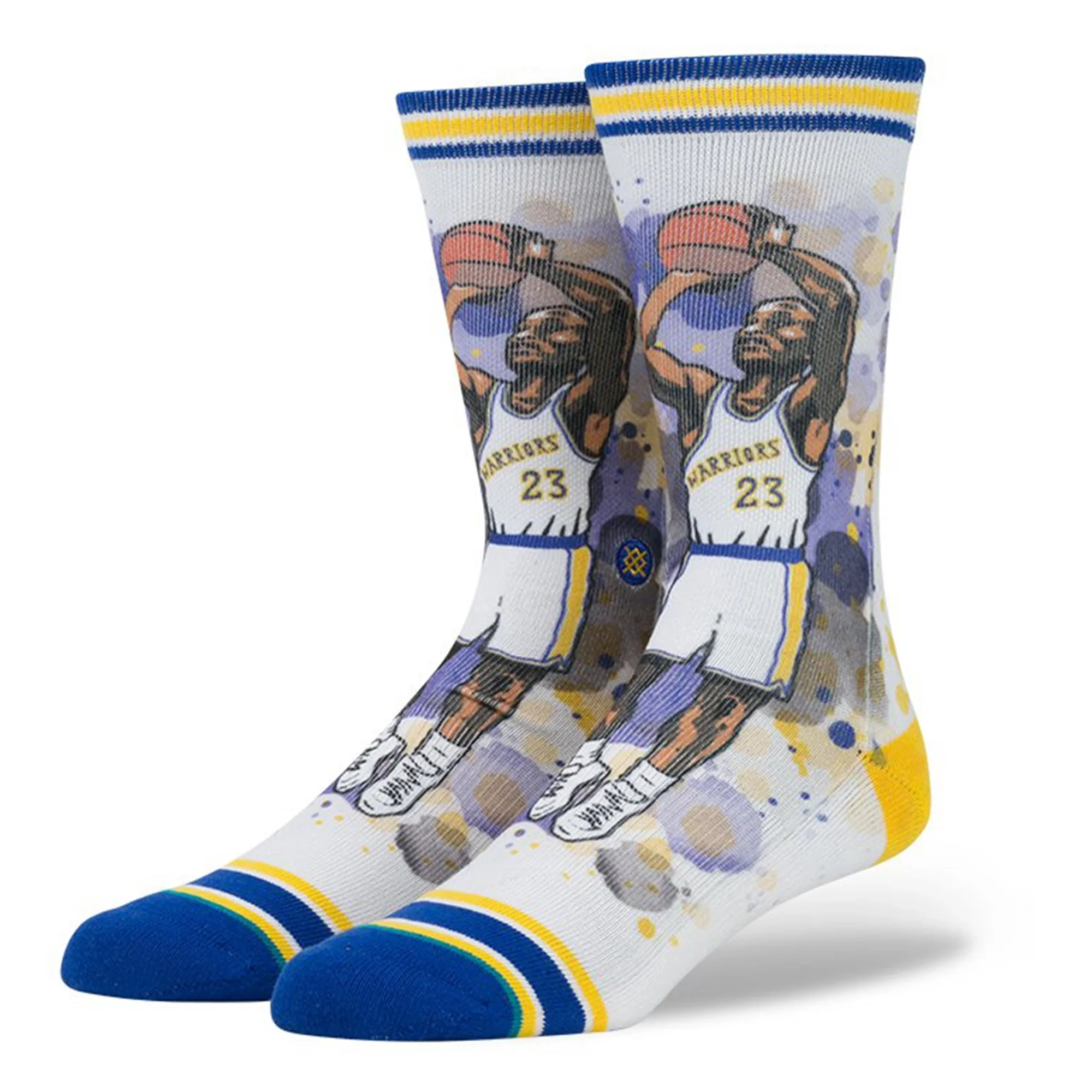 Powerful Stance Men's NBA Golden State Warriors Socks Richmond Breathable
