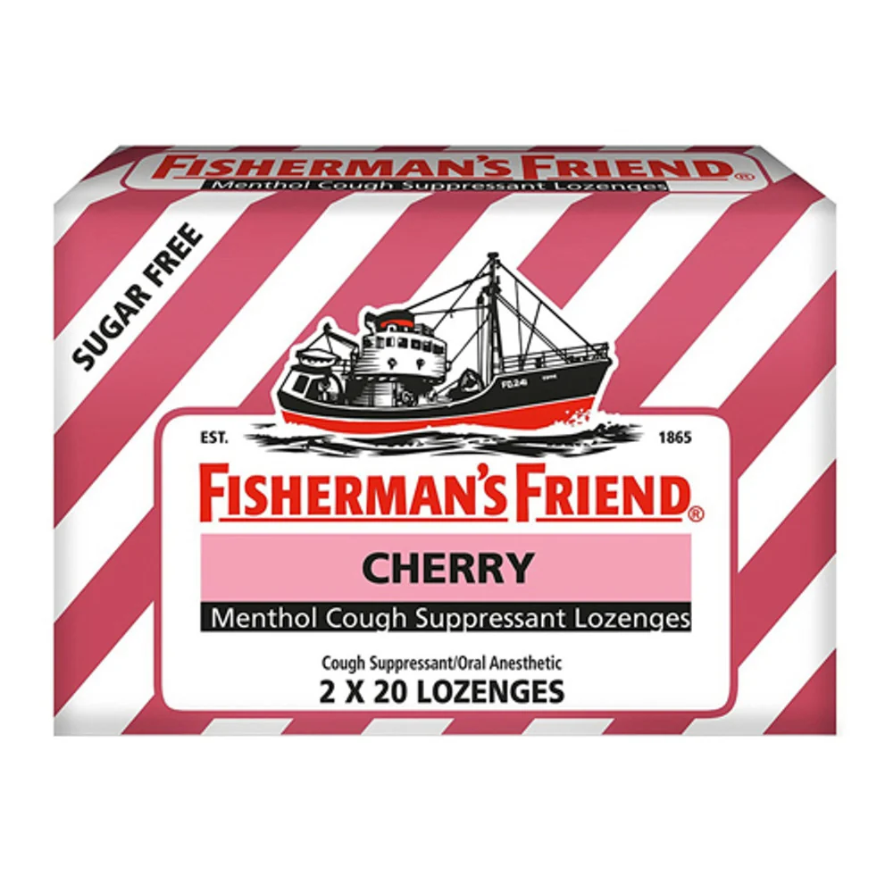 Healthy Fishermans Friend Sugar Cherry Menthol Cough Drops Cough Suppressant Lozenges 40 Ea Expertly Made