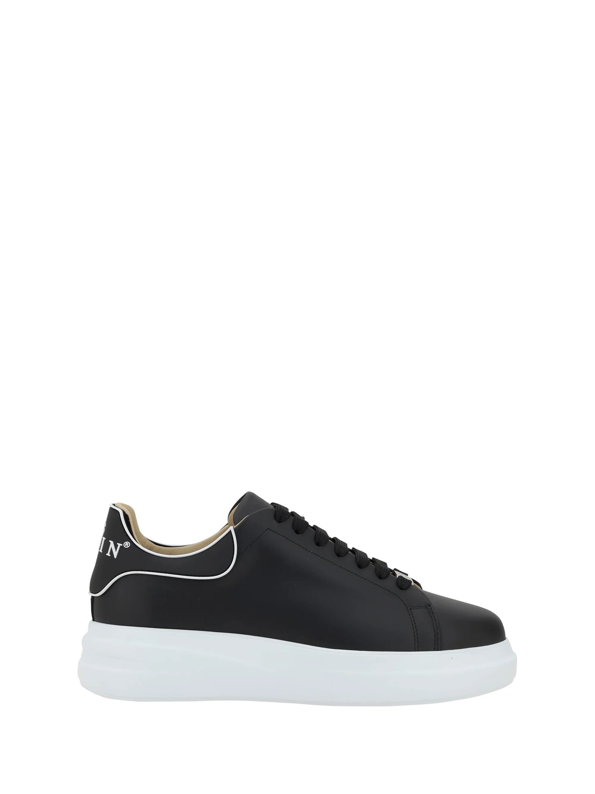 Solid Sneakers Leather Black Consistent
