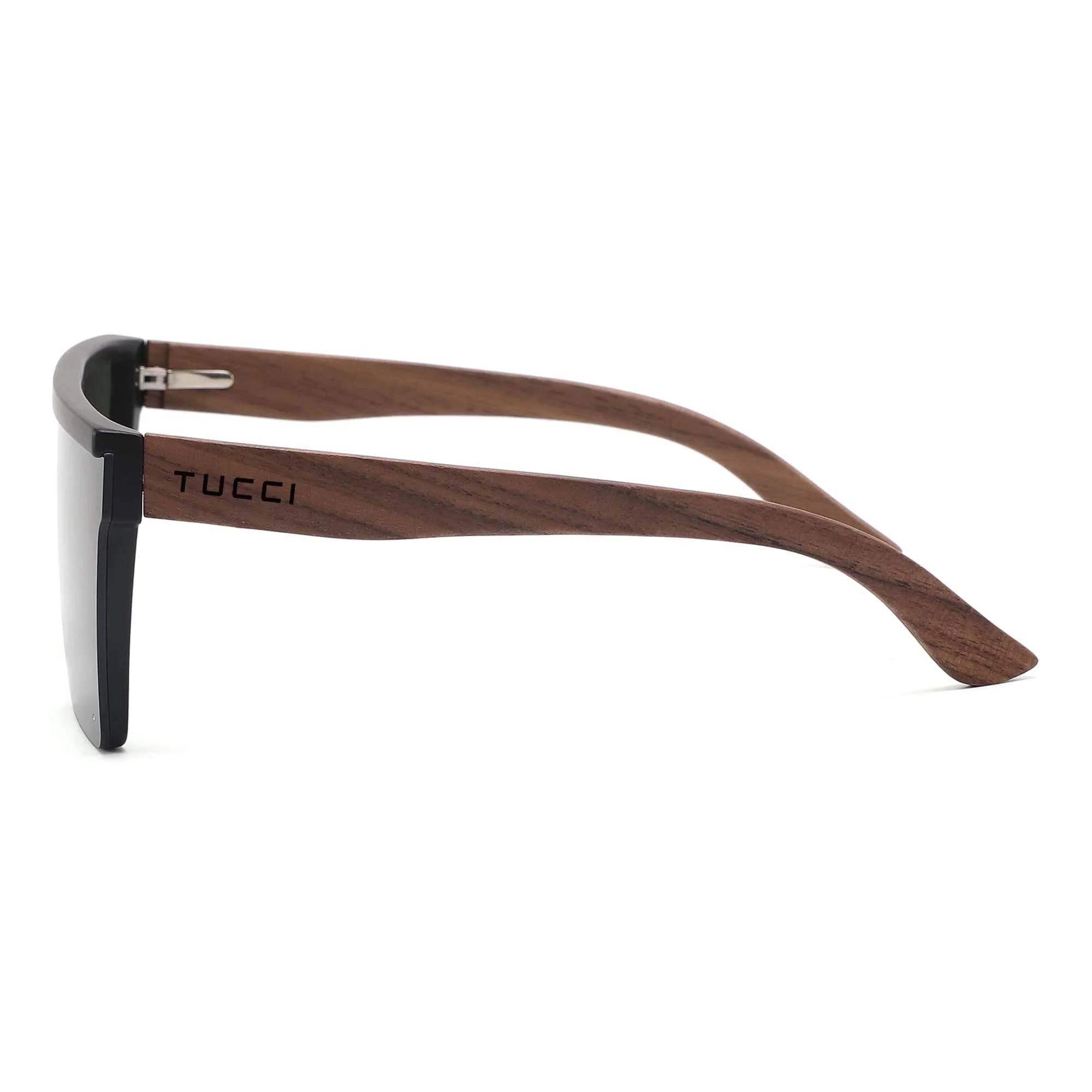 TUCCI Italy G15 Green Polarized UV400 Sunglasses Square Classic Fit Convenient