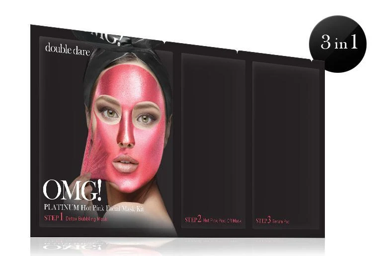 Certified O.M.G. Platinum Hot Pink Facial Mask Kit Trendy
