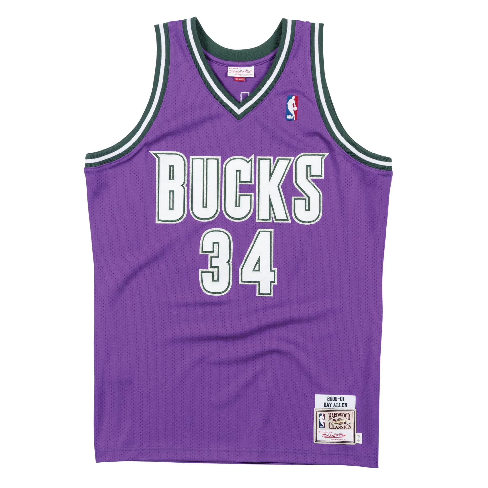 Artisan Mitchell Ness Men's NBA Jersey Milwaukee Bucks Ray Allen 34 Jerseys Advanced