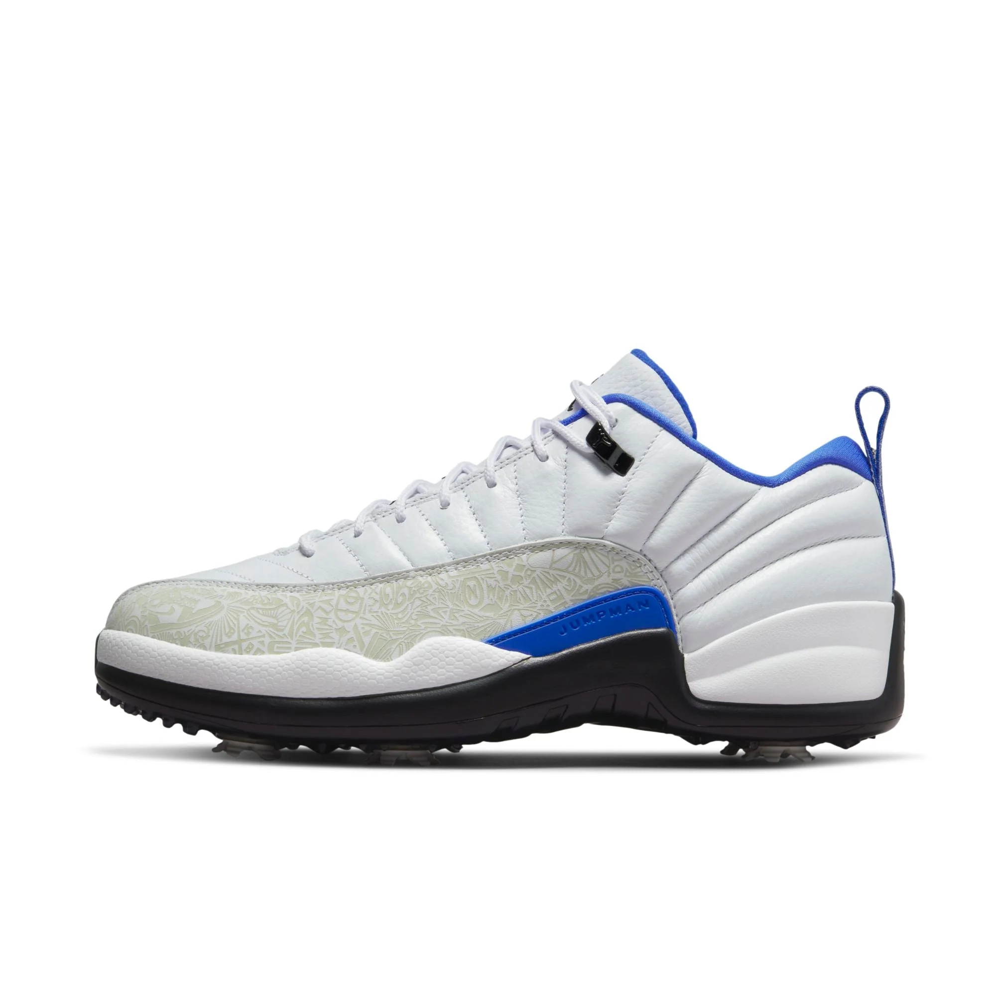 Durable Air Jordan Men's Retro 12 Low Golf Nrg P22 'Laser Game Royal' Sneakers Powerful