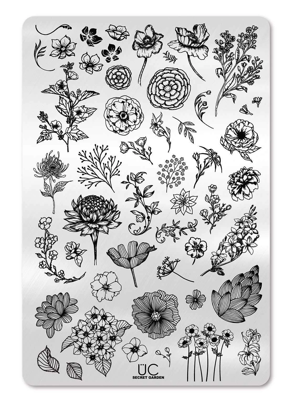 Efficient Secret Garden - Uber Chic Stamping Plate Consistent