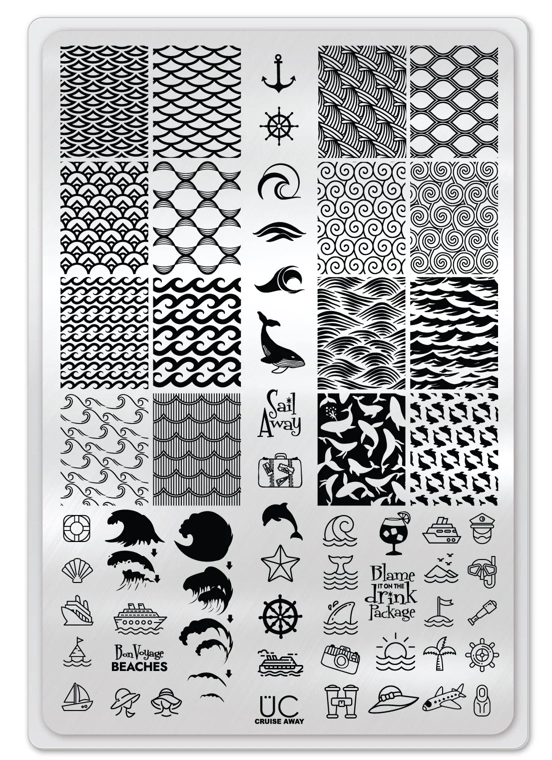Artisan Cruise Away - Uber Chic Stamping Plate Green