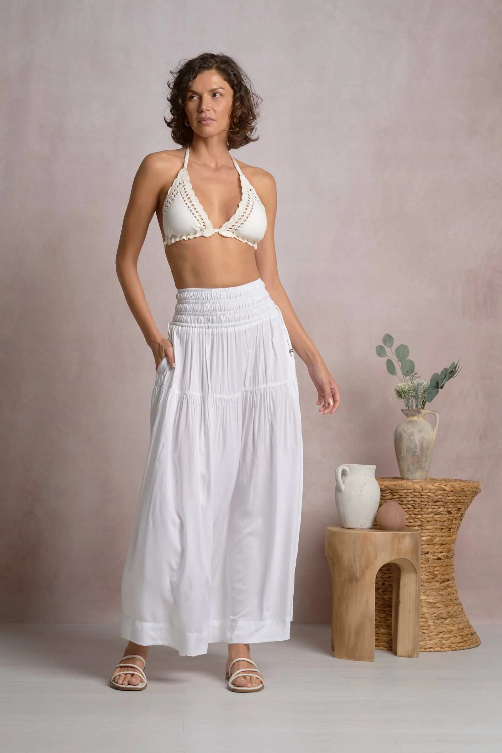 Carefully Designed Rory Skirt White Modern