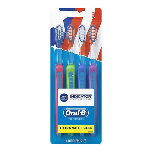 Selected Oral-B Indicator Contour Clean Toothbrush Soft Bristles 4 Ea Next-Generation