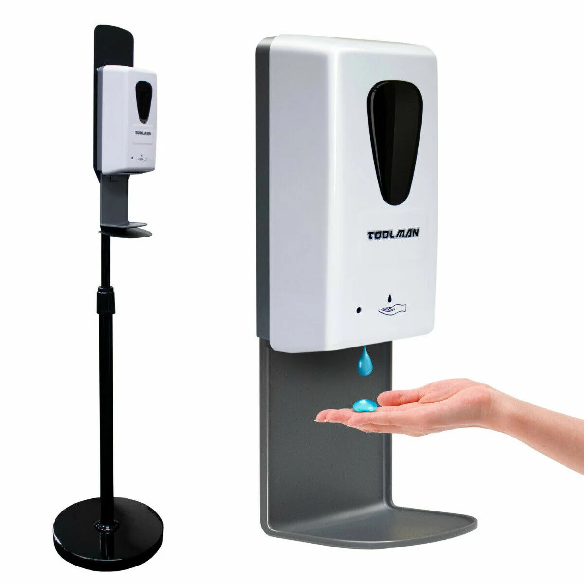 Smooth Hands Automatic Sanitizer Soap Dispenser On Floor Stand Modern