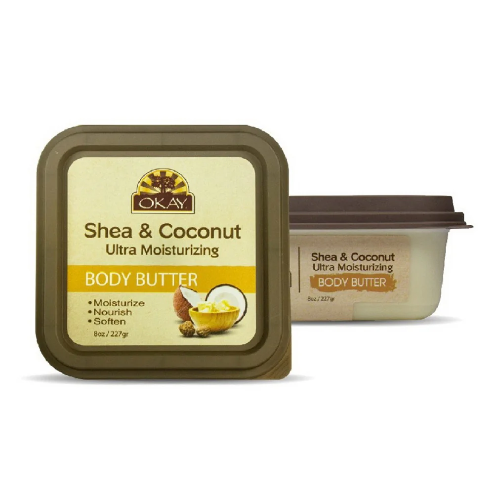 Eco-Friendly Okay Pure Natural Shea and Coconut Ultra Moisturizing Body Butter 8 Oz Proven