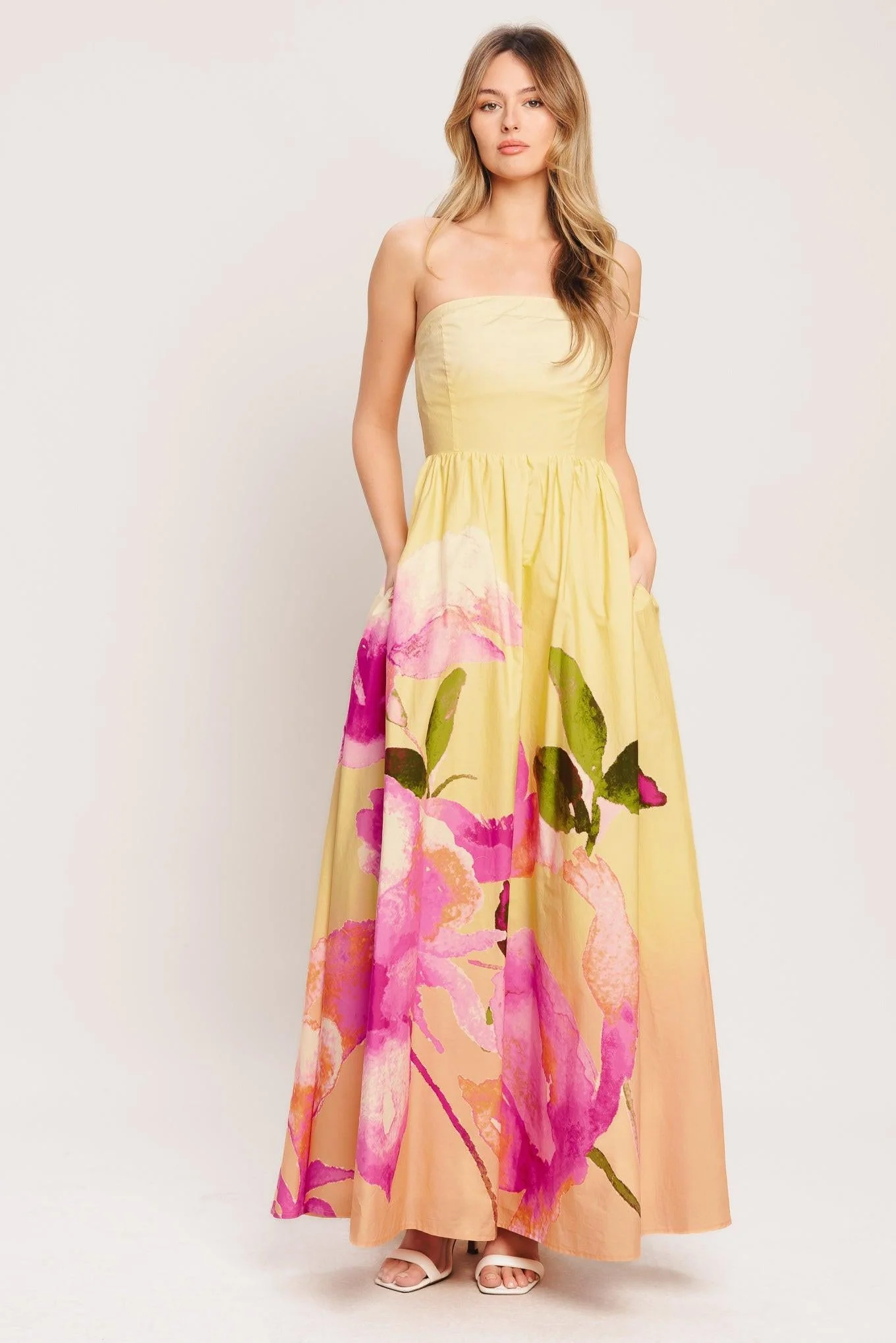 Stylish Dreamy Ombre Woven Maxi Dress Green
