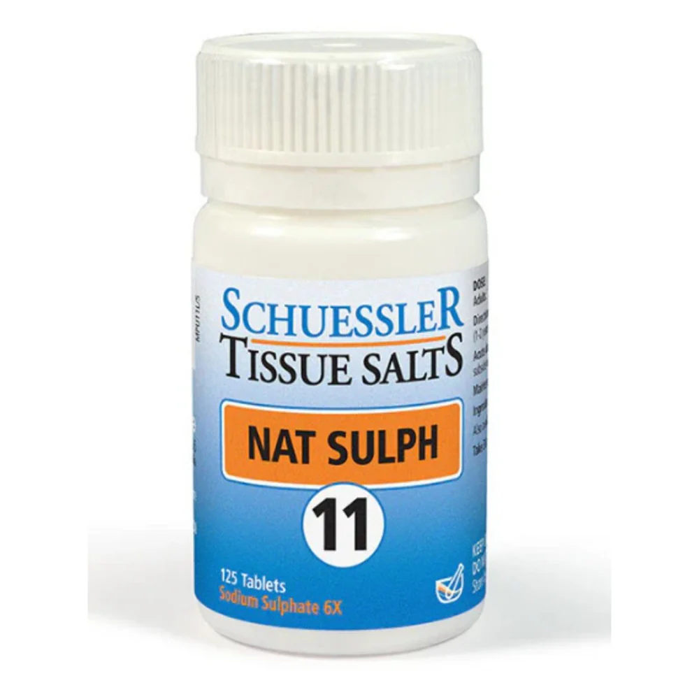 Recyclable Schuessler Tissue Salts Nat Sulph 6X Tablets for Clearer Mucus and Healthy Skin Support 125Ea Specialty