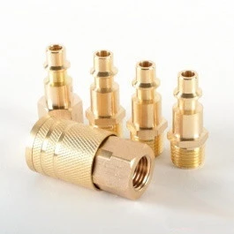 Easy-to-Use 5 Piece Brass Air Tools Coupler Quick Disconnect Hose Connector Plug Fitting Set Crafted