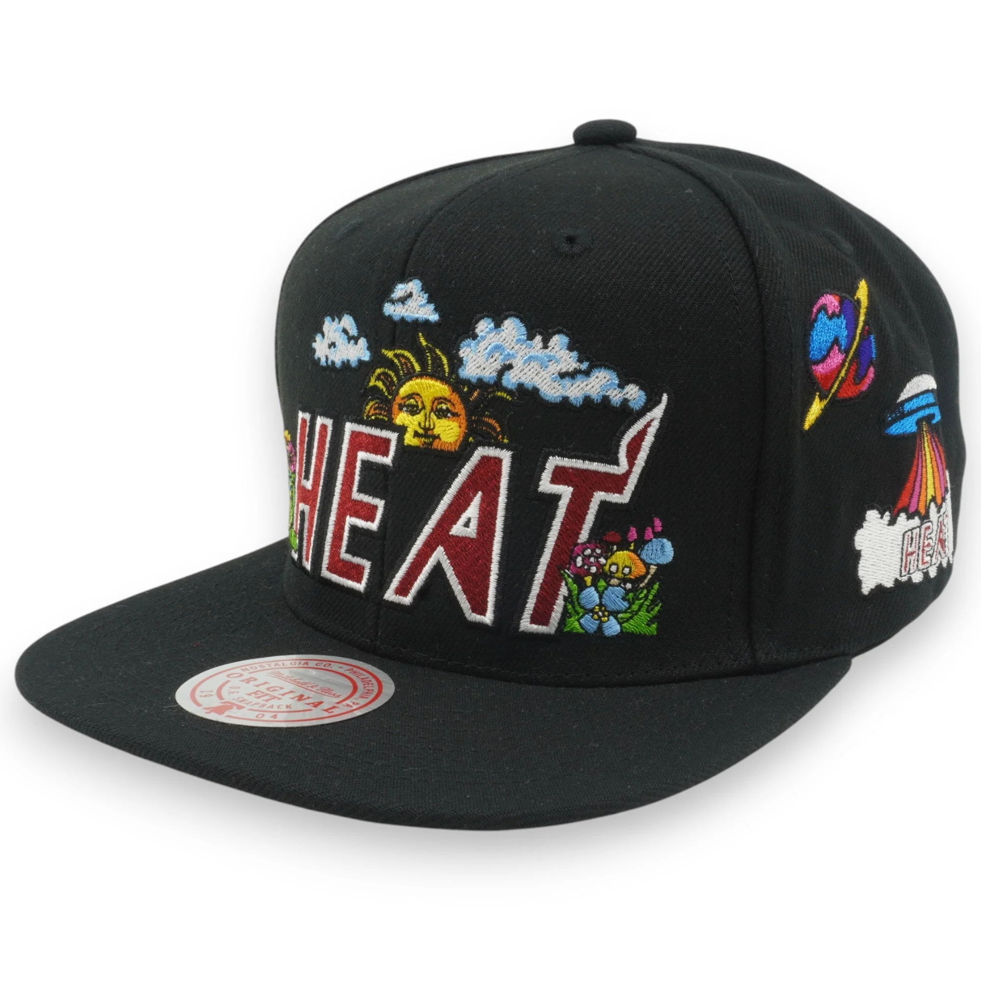 Advanced Mitchell Ness Men's NBA Psychedelic Snapback Hwc Heat Snapback Caps Fast