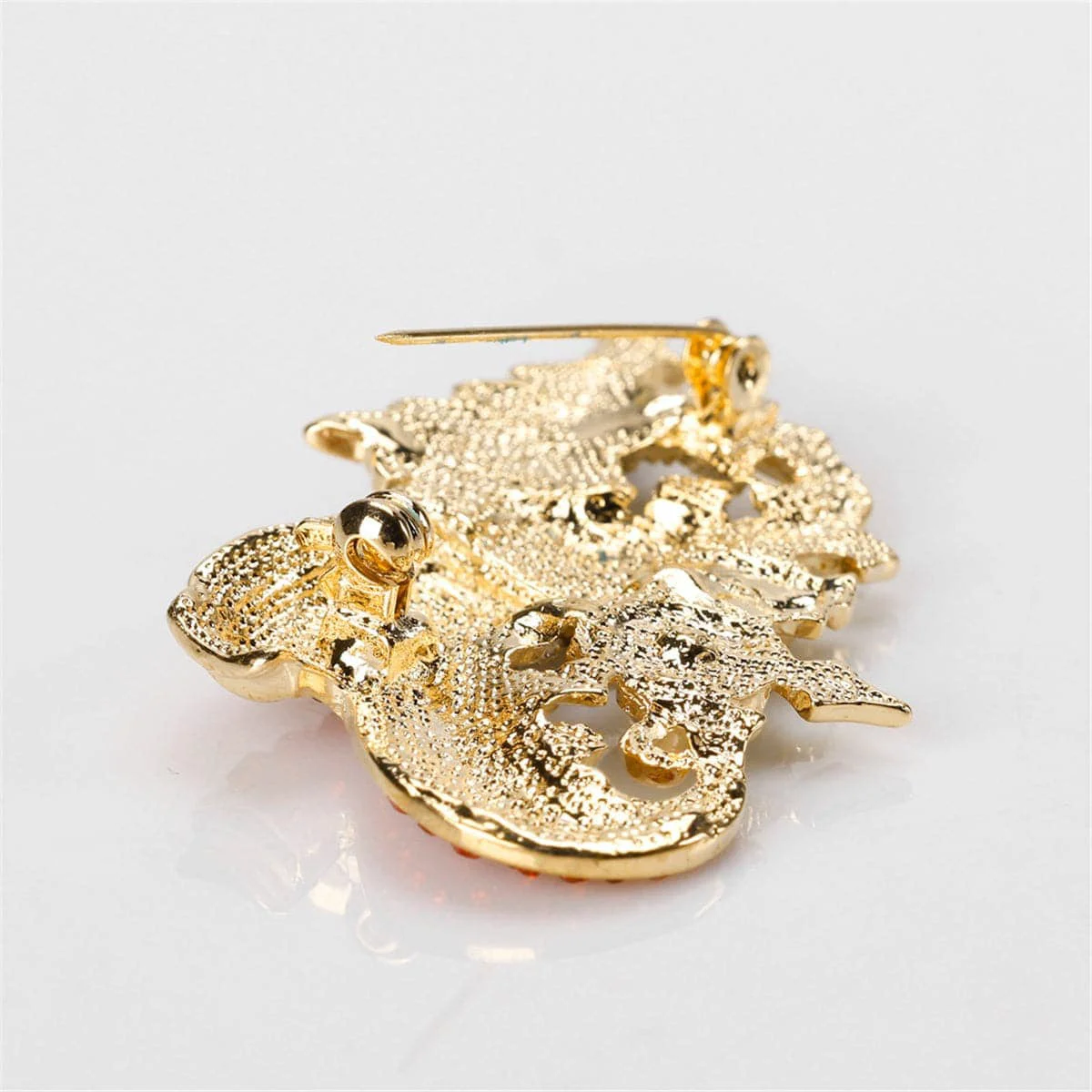 Minimalist Cubic Zirconia Goldtone Boots Christmas Tree Brooch Effective