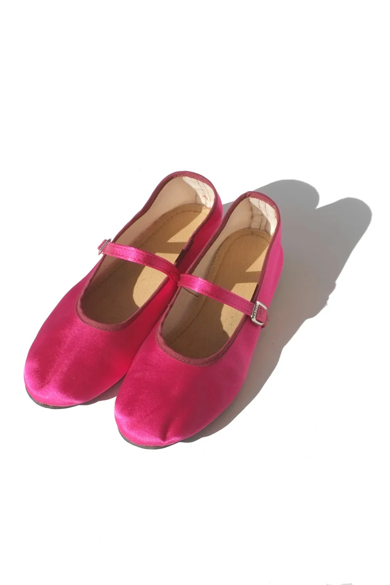 Safe mary jane flats - satin magenta Relaxed