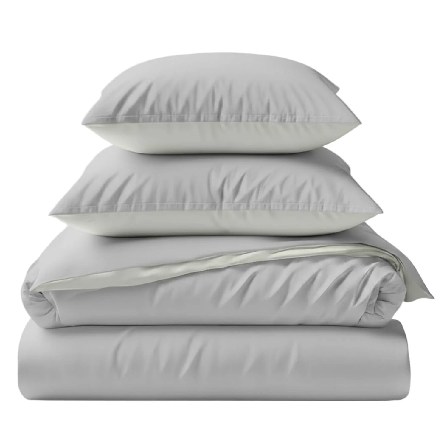 Expertly Made Two-Tone Bamboo Duvet Cover 2 Shams Set Carefully Designed