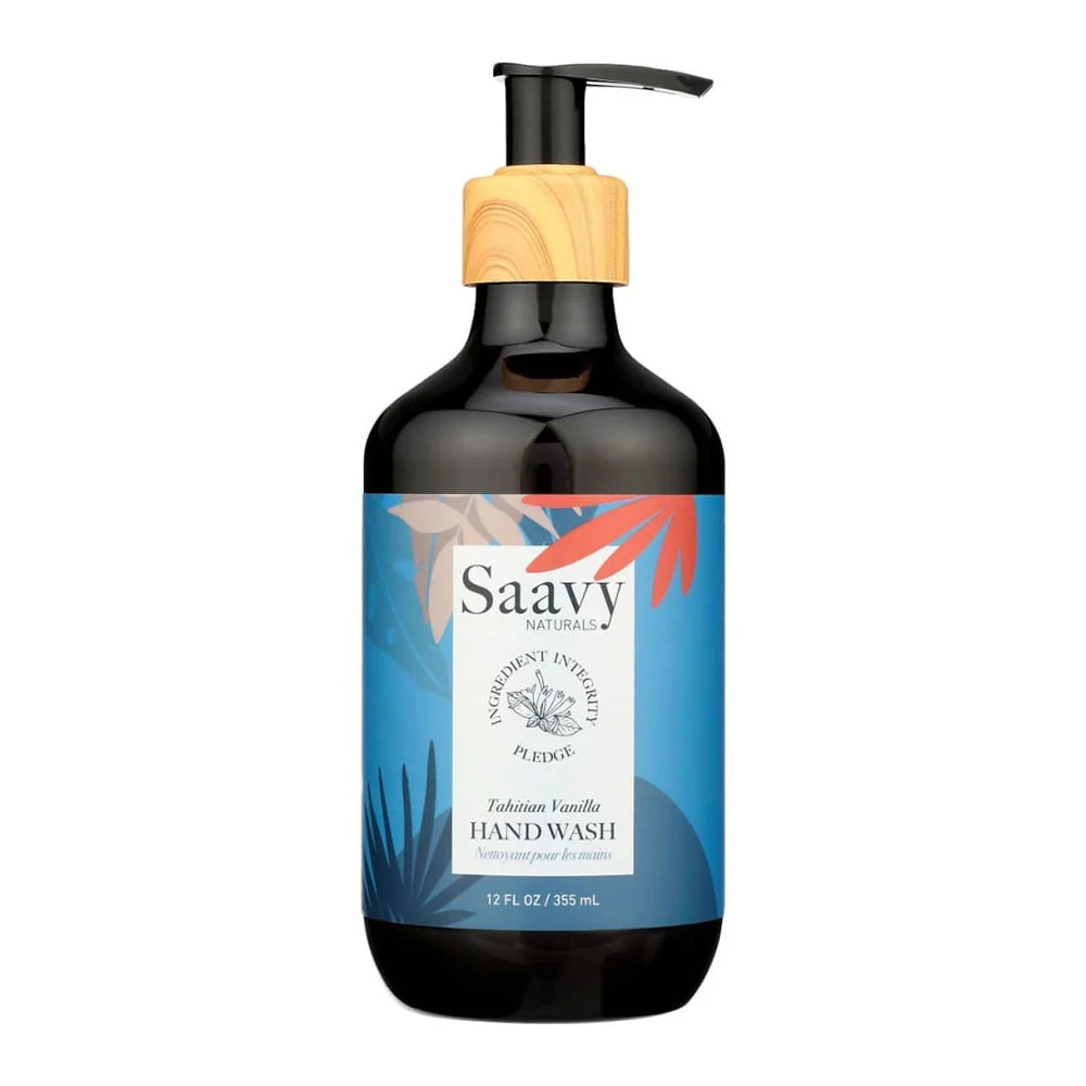 Versatile Saavy Naturals Liquid Hand Wash Tahitian Vanilla 12 Oz Quality