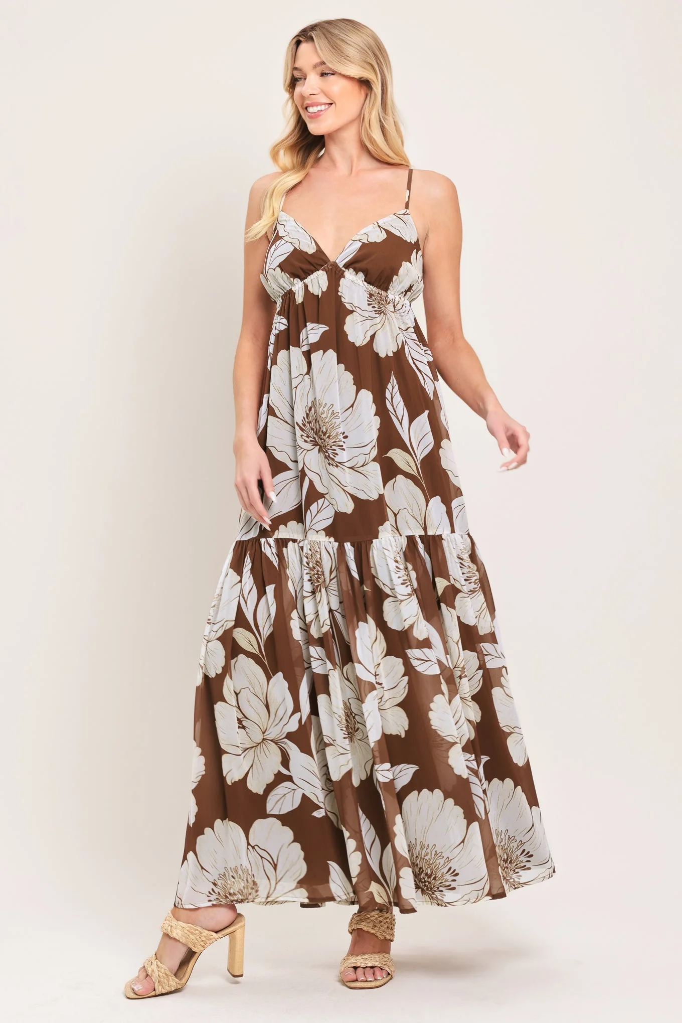 Artisan Desert Bloom Woven Maxi Dress Comfortable