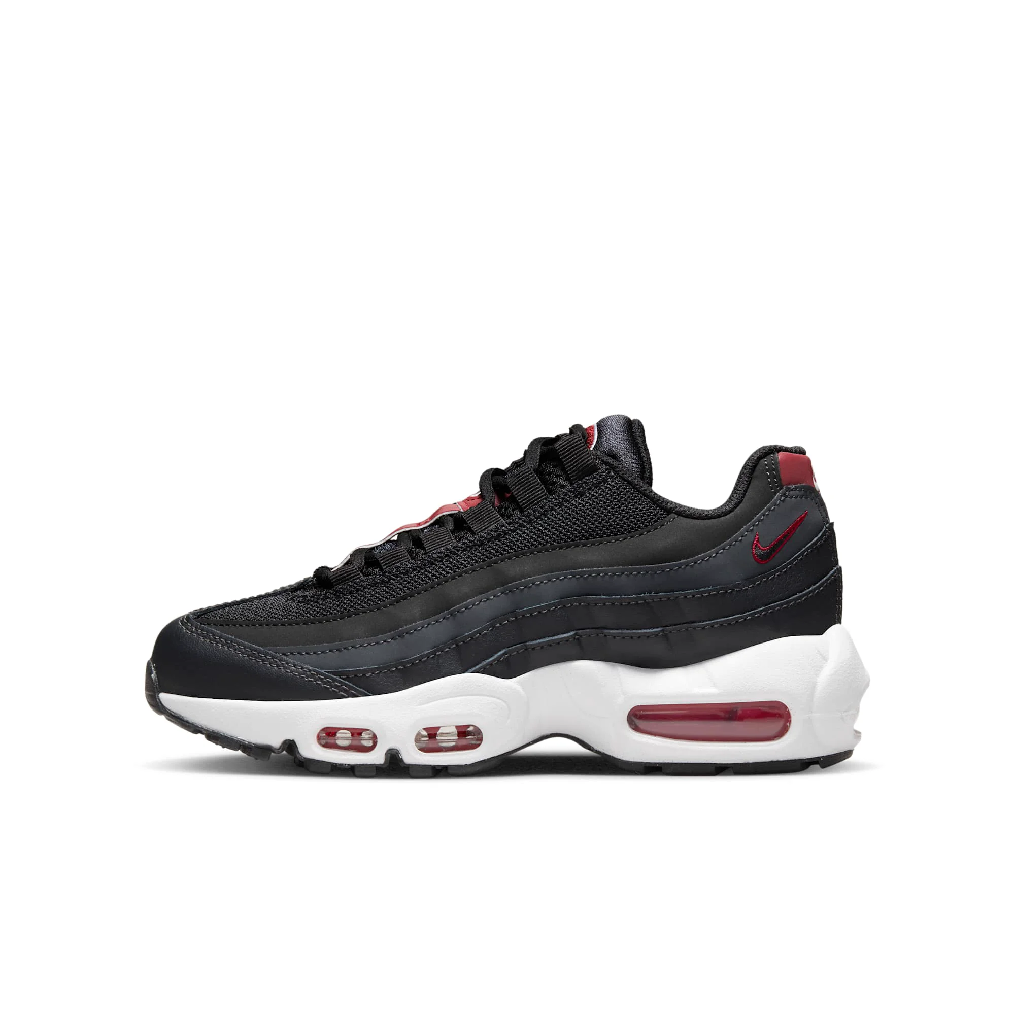 Unique Nike Grade School Air Max 95 Recraft Gs 'Anthracite Team Red' Sneakers Casual