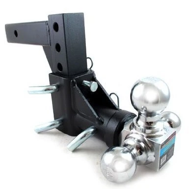 Soft Adjustable Swivel Spinning 3 Triple Trailer Ball Tow Hitch Mount Receiver Bar Crafted