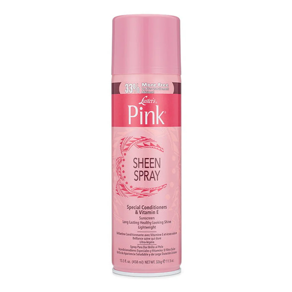 Safe Lusters Pink Oil Sheen Hair Spray 15.5 Oz Eco-Friendly