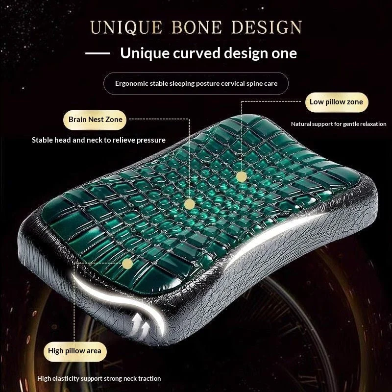 Original Design Black Diamond Phantom Gel Memory Foam Pillow – Slow-Rebound Cooling Support in Green Red Superior