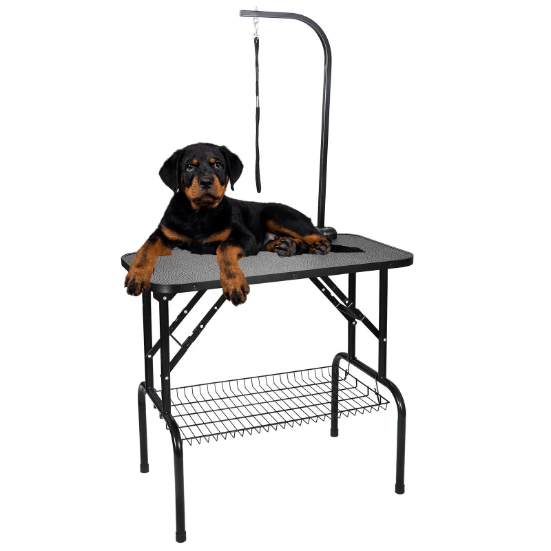 High-Performance Large Adjustable Pet Grooming Table With Arm Comfortable