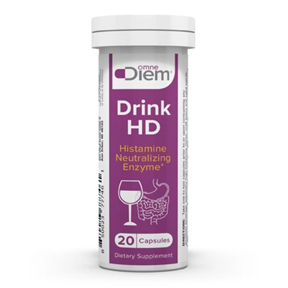 Convenient OmneDiem Drink HD Natural Histamine Neutralizing Enzyme Dietary Supplement Capsules 20Ea Genuine