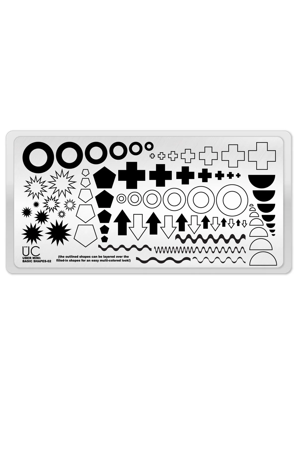 Stylish Basic Shapes 3 - Uber Chic Mini Stamping Plate Smart