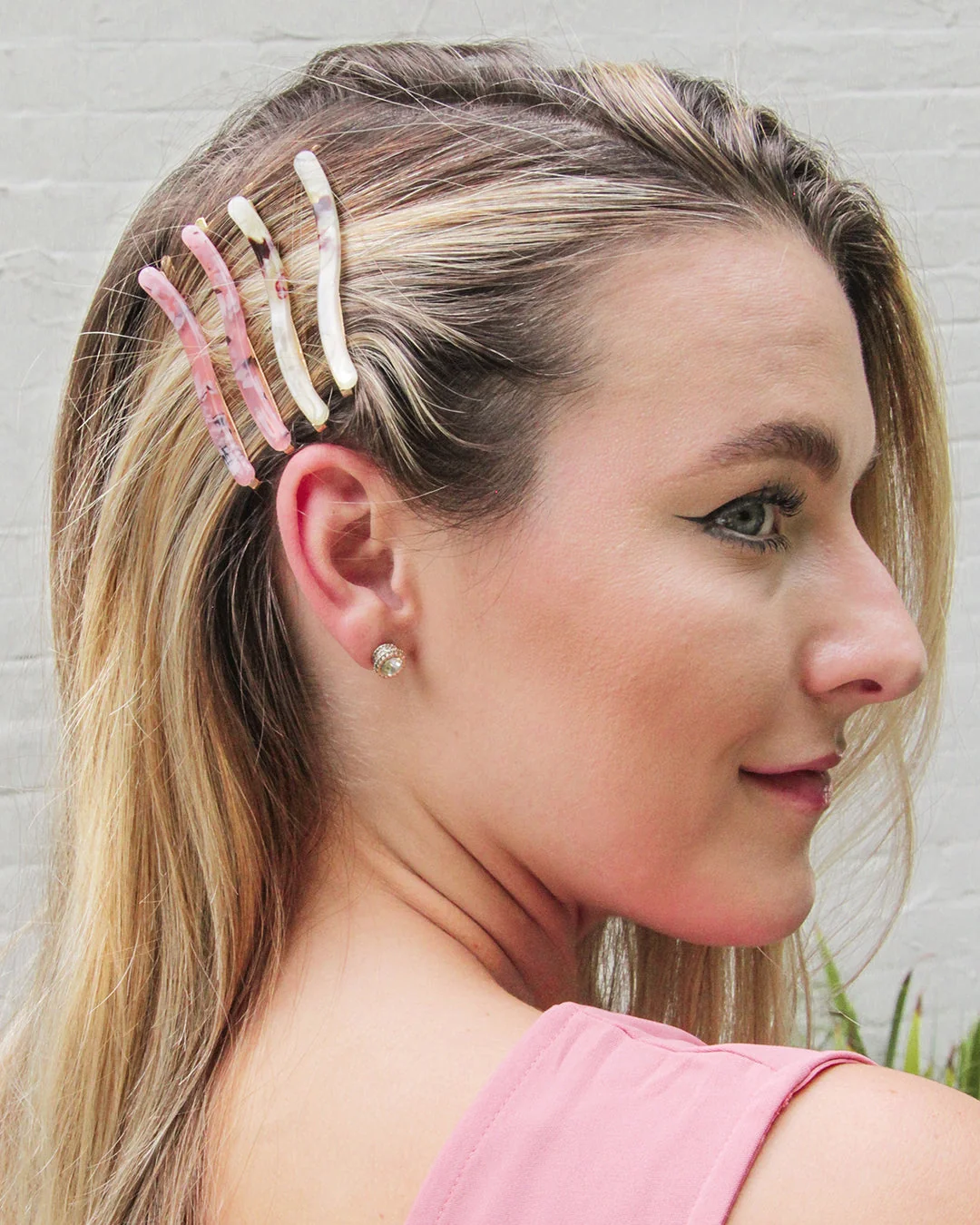 Fast Riviera Shells Sculptural Bobby Pins - 6 Pack Flexible