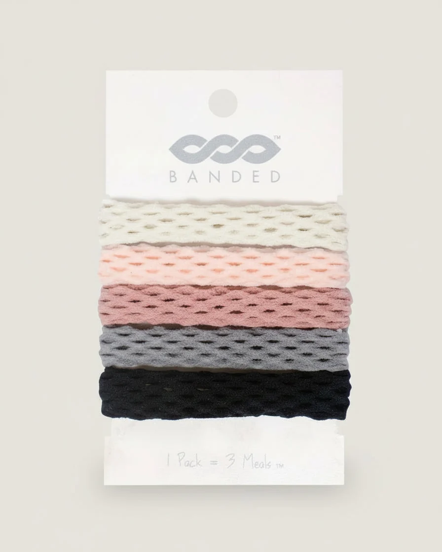 Proven Netted Neutrals - 5 Pack Seamless Hair Bands Convenient