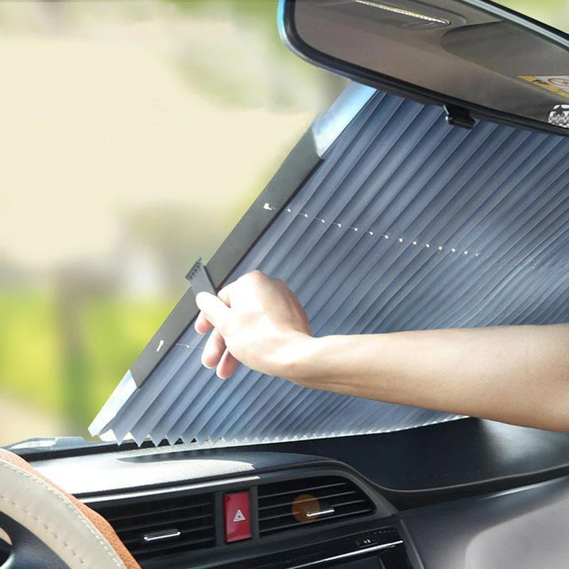 Elegant Retractable Car Windshield Sun Shade Cover Efficient