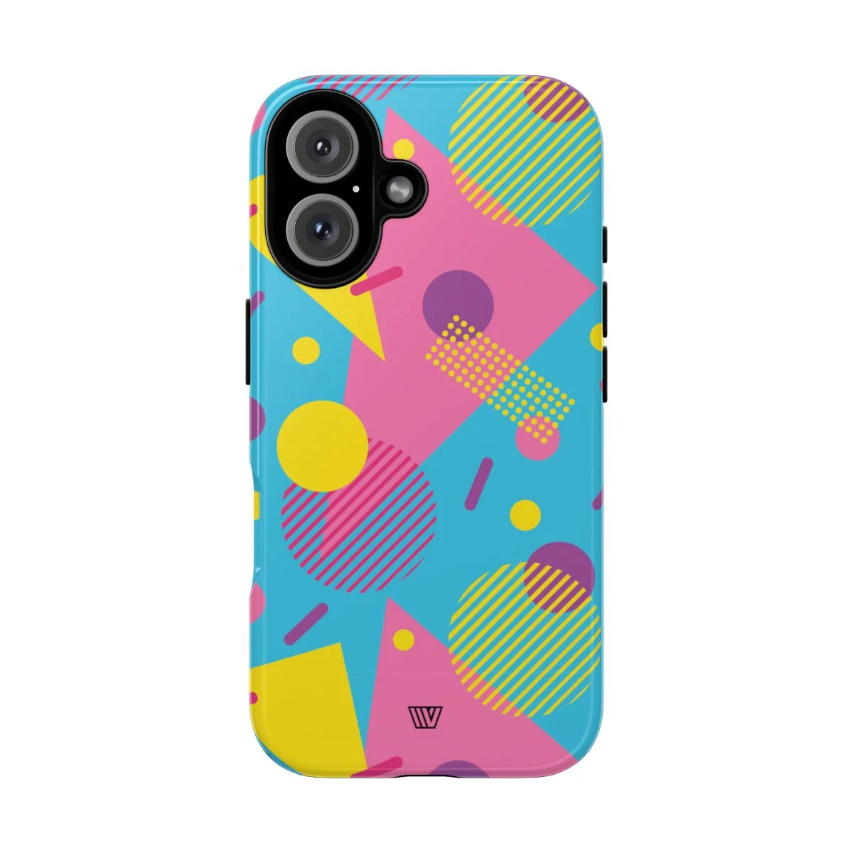 Trendy 80s 90s RETRO PATTERN LIGHT BLUE Tough Phone Case Dependable
