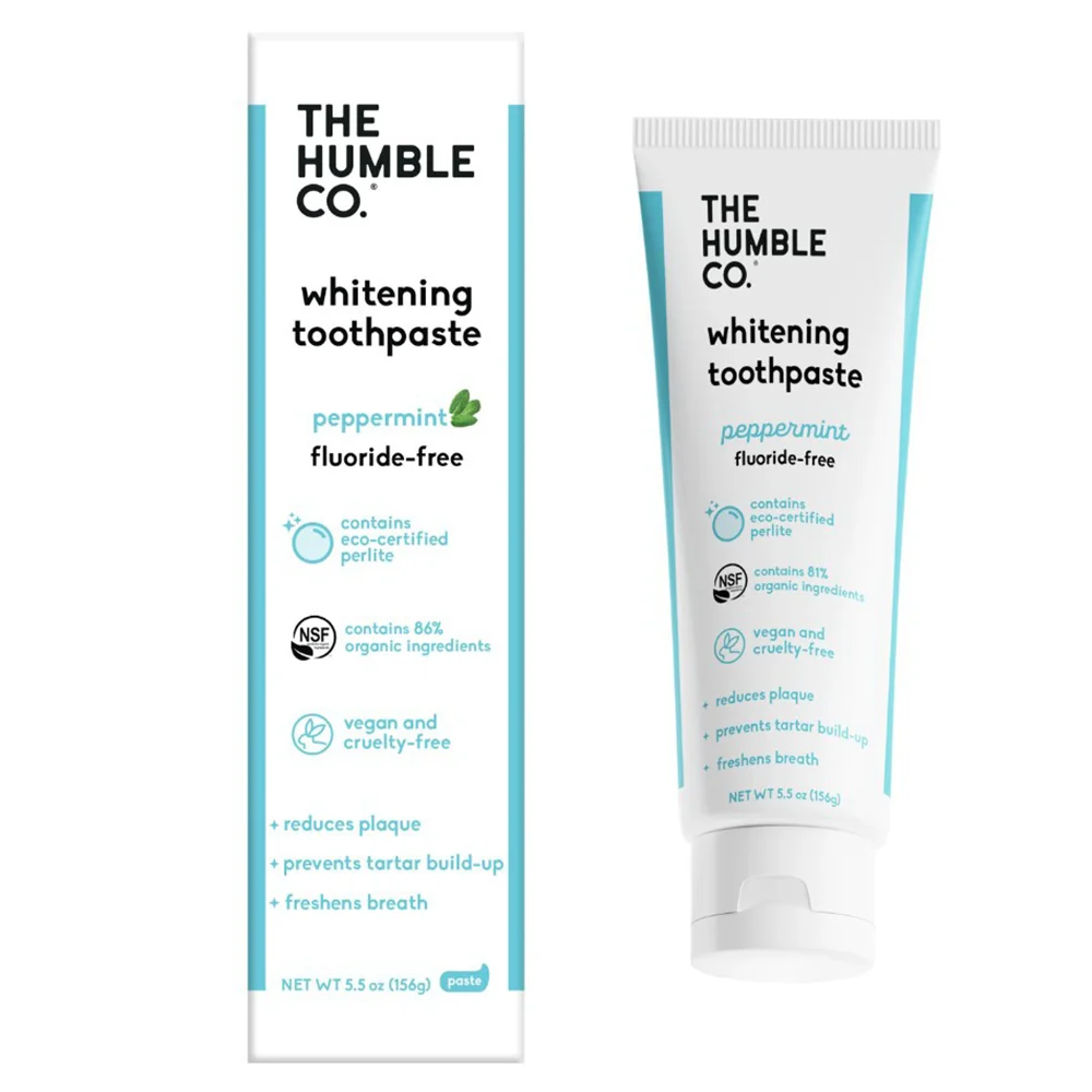 Original The Humble Co Whitening Toothpaste Fluoride Peppermint for Fresh Breath 5.5Oz 156g Safe