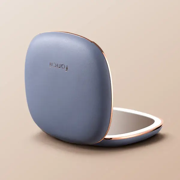 Unique Mila 2 Compact Mirror with LED Lights Harbor Blue Casual