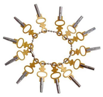 Consistent 14 Piece Winding Winder Wind Key Tool Set for Old Time Pocket Watch Durable