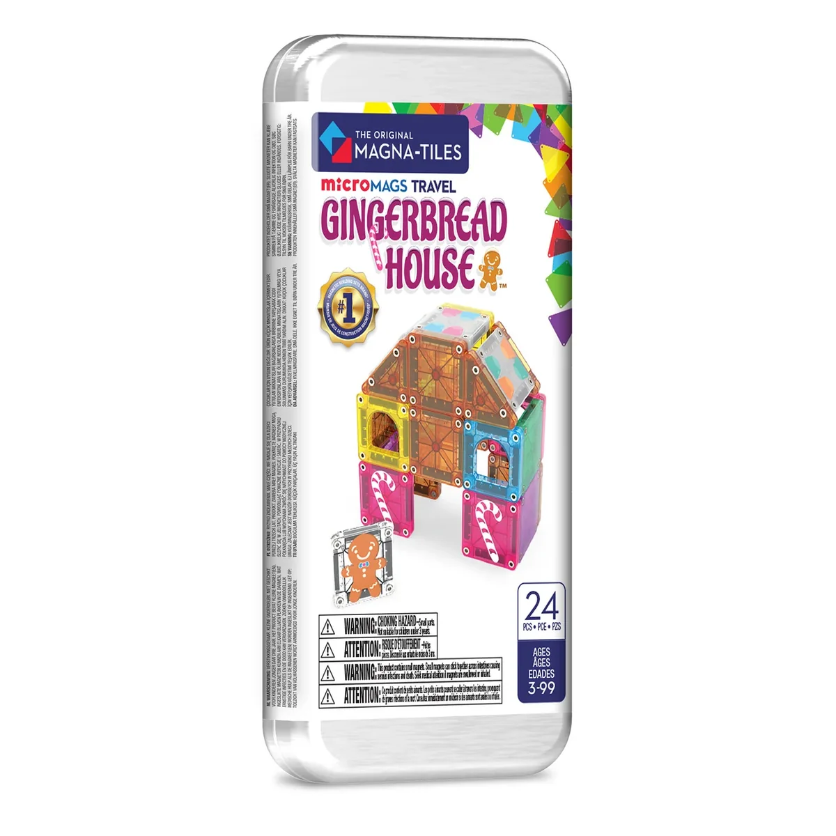 Natural Magnatiles Micromags Gingerbread House Travel Set Convenient
