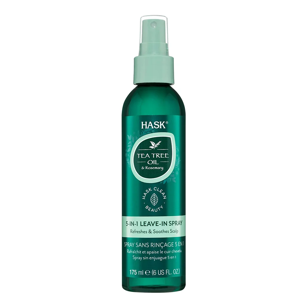 User-Friendly Hask Tea Tree Oil 5-in-1 Leave In Spray Refreshes and soothes Scalp 6 Oz Innovative