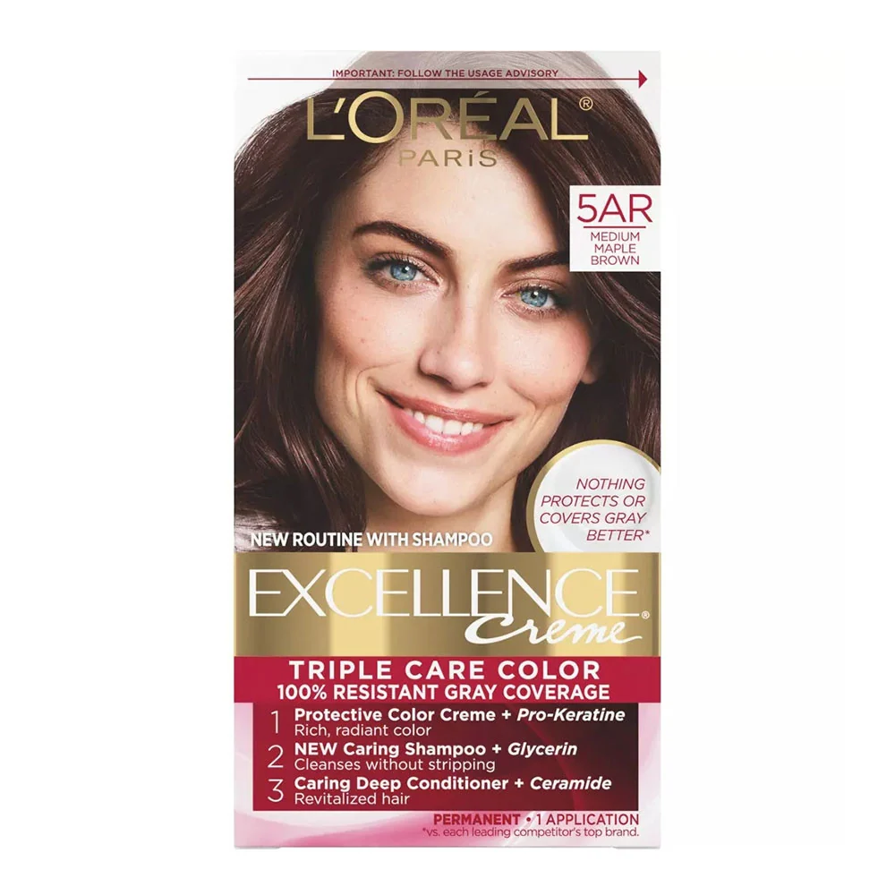 Top-Quality Lo Excellence Triple Protection Hair Color Creme 5Ar Medium Maple Brown 1 Ea Trusted
