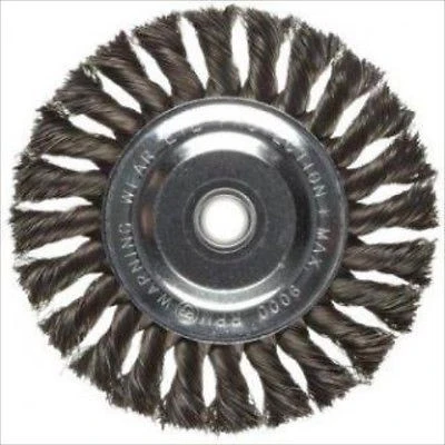 Clean 6 Steel Metal Wire Crimp Crimped End Brush Wheel for Bench Grinder Trendy