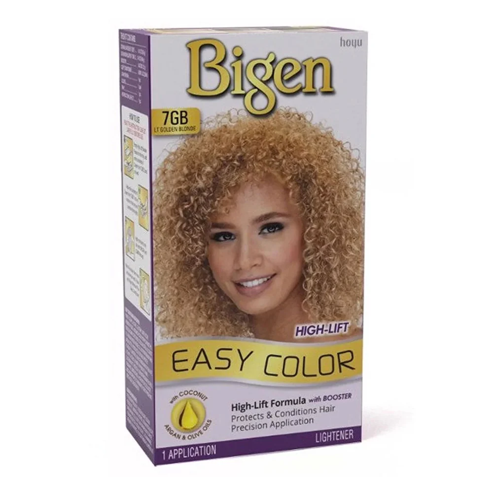 Long-Lasting Bigen Women Easy Color High Lift Lightener Hair Color 7GB LT Golden Blonde 1 Ea Fine