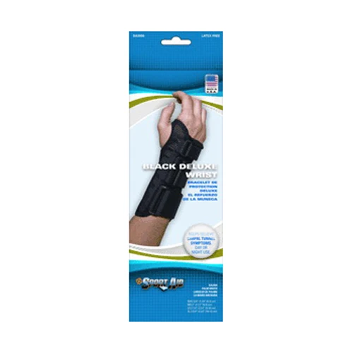 Expertly Made Scott Deluxe Right Medium Wrist Brace 3-3.5 inches Black - 1 ea Prestigious
