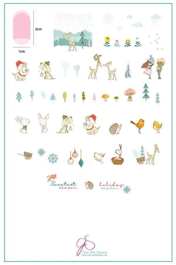 Organic Sweetest Season CjSC-32 - Clear Jelly Stamping Plate Natural
