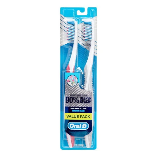 Proven Oral B Pro Health Manual Soft Toothbrush Superior Clean Assorted 2 Ea